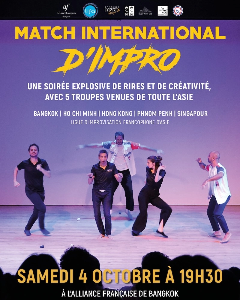 BANGKOK – SPECTACLE : Cinq troupes francophones d’improvisation réunies à l’Alliance Française