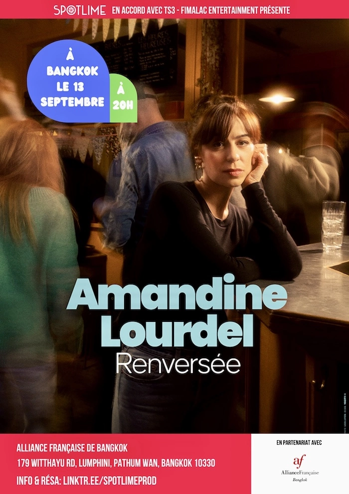 BANGKOK – CULTURE : L’humoriste Amandine Lourdel “renversée” sur scène le 13 septembre