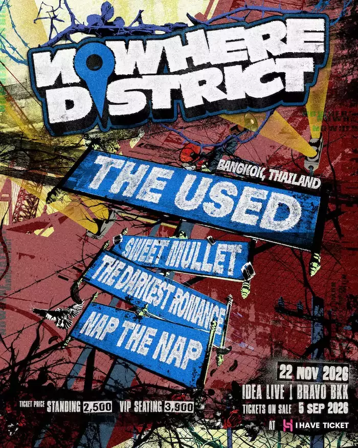 BANGKOK – CONCERT : The Used de retour en Thaïlande après plus de dix ans d’absence