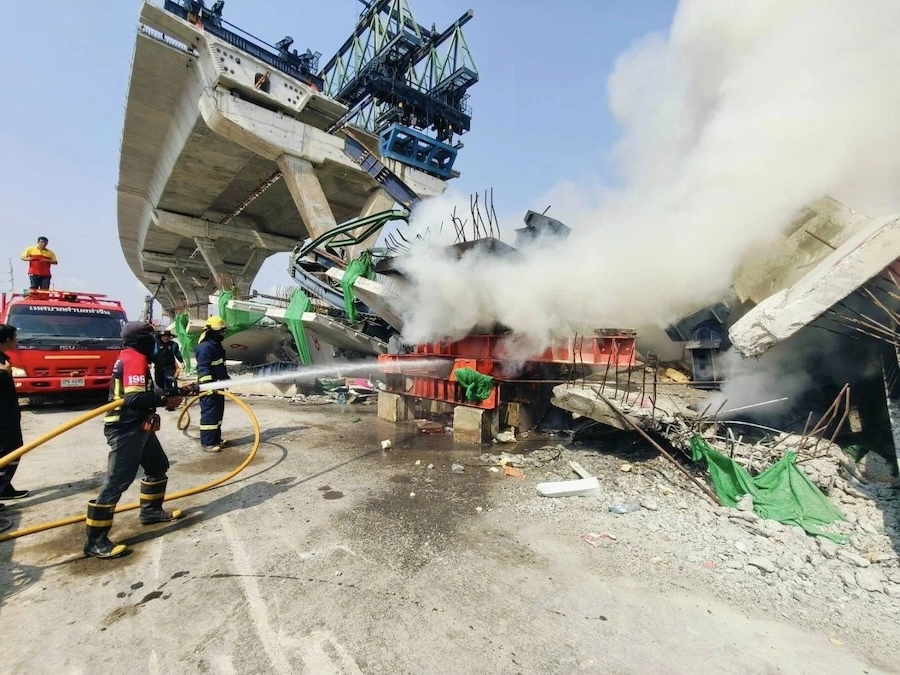 THAÏLANDE – SOCIÉTÉ : Incendie sur le chantier de la route Rama II déjà marqué par deux morts
