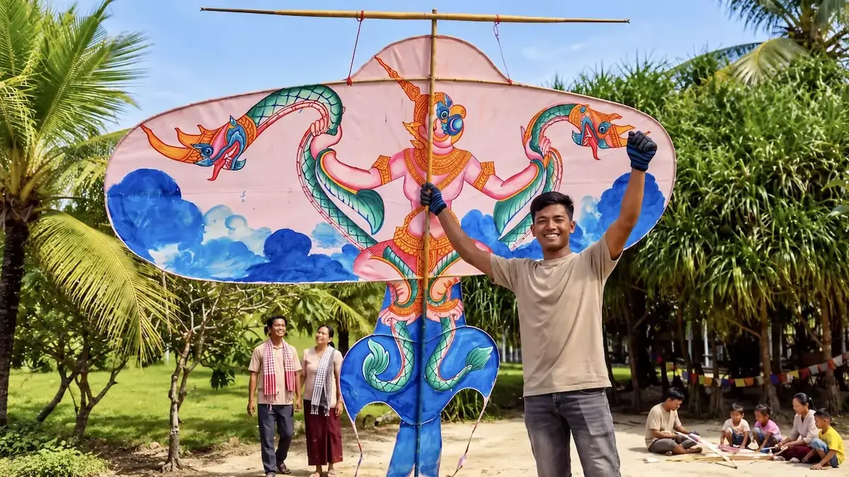 CAMBODGE – CULTURE : À Kep, le cerf-volant khmer reprend son envol