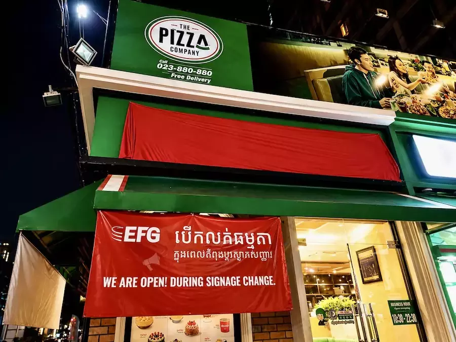 CAMBODGE – ÉCONOMIE : The Pizza Company disparaît, une nouvelle marque locale en préparation
