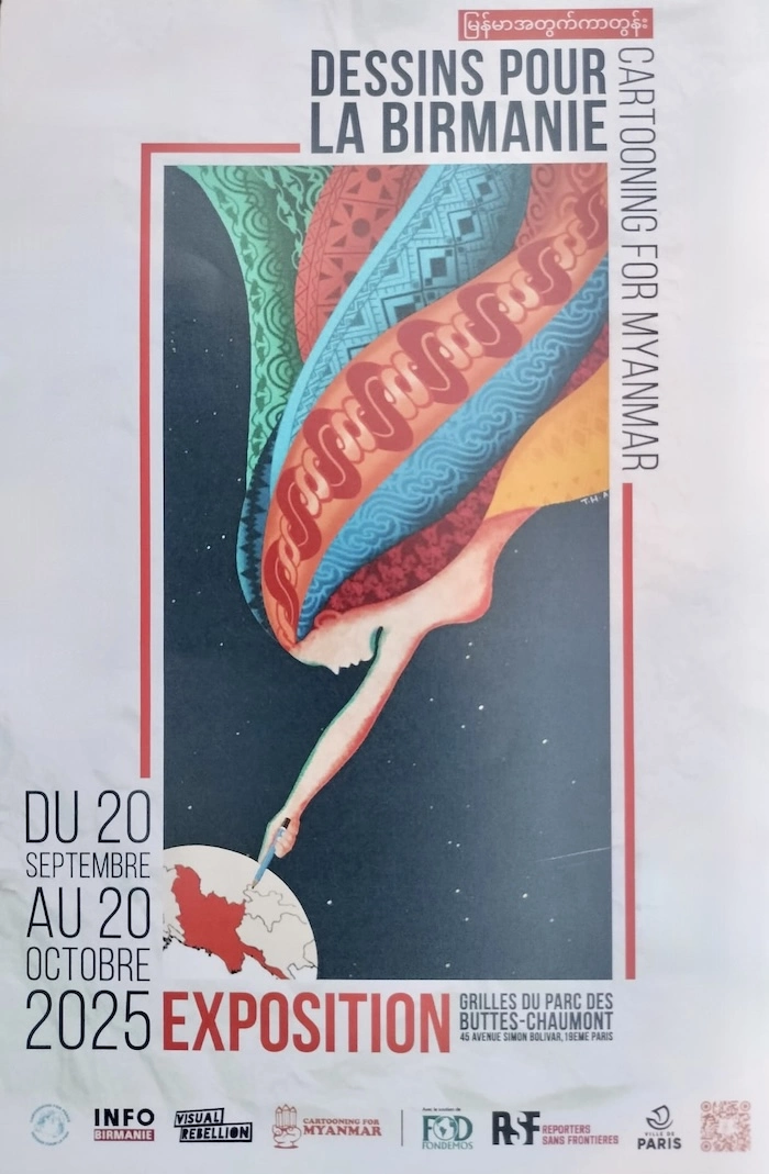 BIRMANIE – PARIS : Le dessin de presse birman à l’honneur à Paris