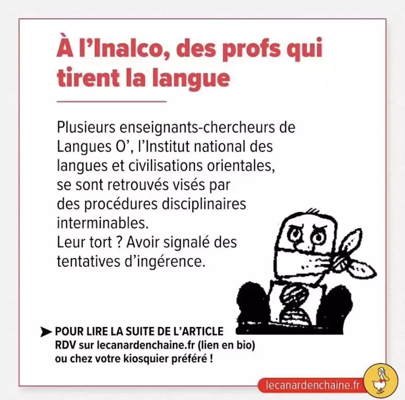 THAÏLANDE – FRANCE : Une affaire d’ingérence à l’Inalco selon Le Canard Enchaîné