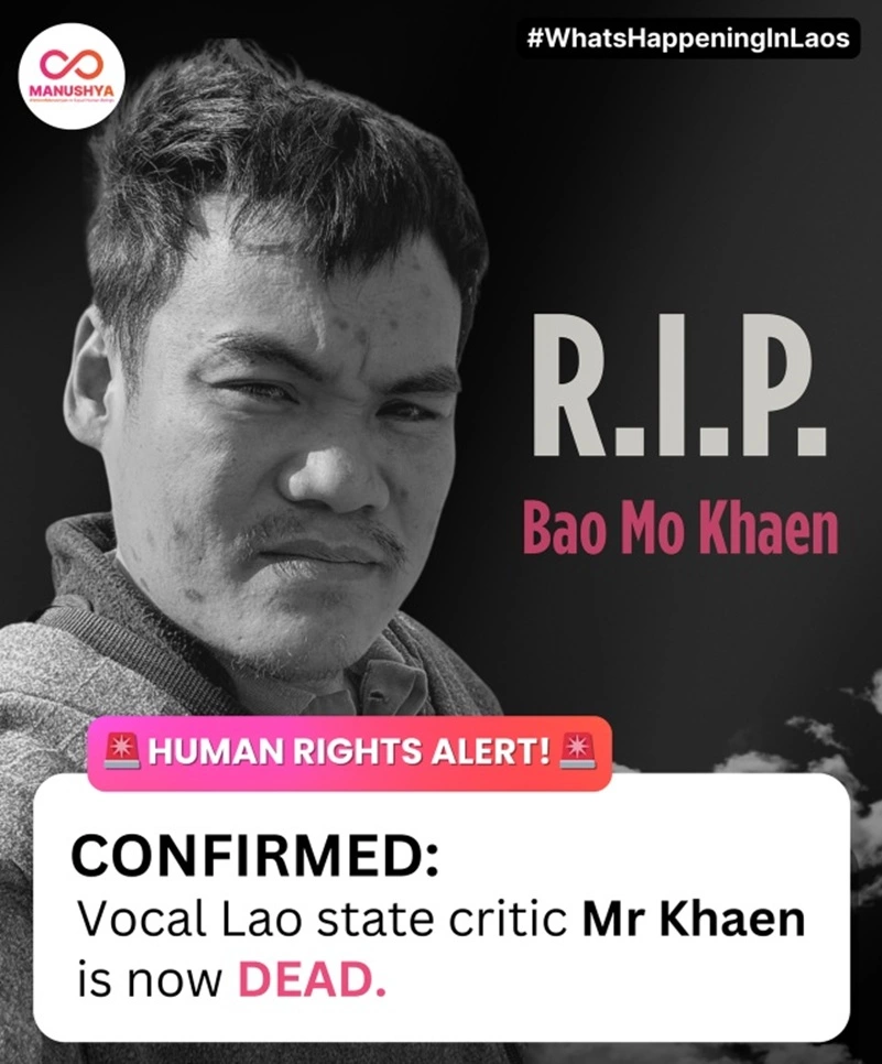 LAOS – POLITIQUE : La mort de Bao Mo Khaen confirmé…