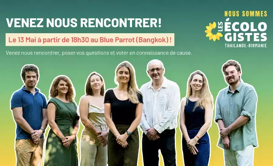 THAÏLANDE – FRANCE : La liste « Écologie et Solidarité » organise une rencontre avec les Français de Bangkok