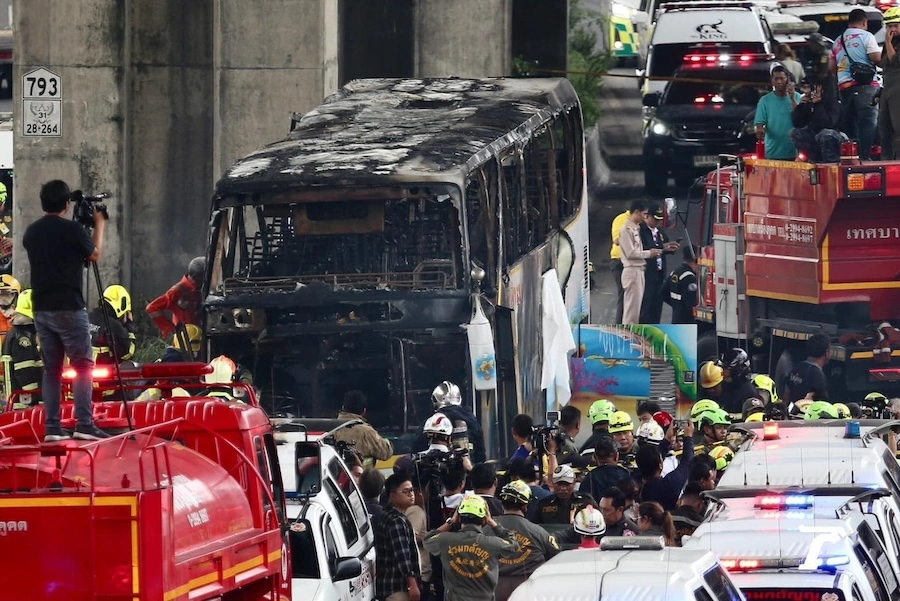 THAÏLANDE – JUSTICE : Incendie tragique d’un autocar scolaire : les responsables condamnés avec sursis