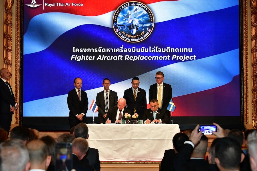 THAÏLANDE – DÉFENSE : Le royaume signe un accord avec la Suède pour l’acquisition de Gripen E/F
