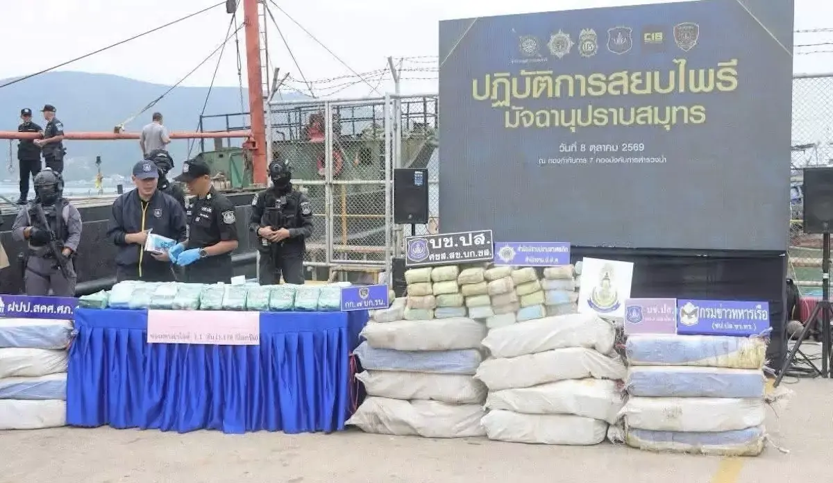 THAÏLANDE – DROGUE : Plus d’une tonne de méthamphétamine saisie en mer