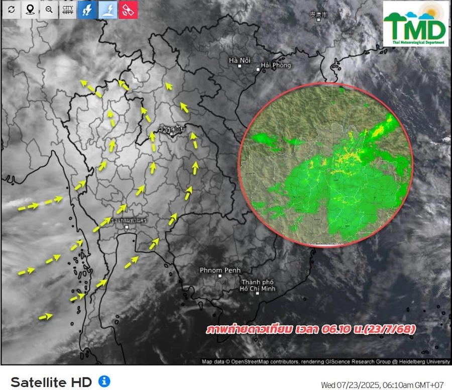 THAÏLANDE – MÉTÉO : La province de Nan en alerte face aux risques d’inondations liés à la dépression Wipha