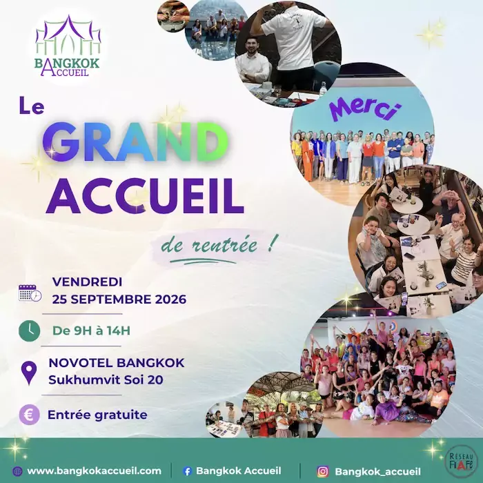 BANGKOK – COMMUNAUTÉ : Bangkok Accueil donne rendez-vous aux francophones le 25 septembre
