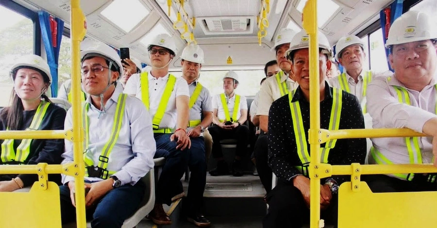 LAOS – INFRASTRUCTURE : Le projet de bus express à Vientiane est achevé à plus de 80 %