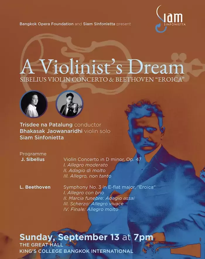 BANGKOK – CONCERT : Sibelius et Beethoven au King’s Bangkok le 13 septembre