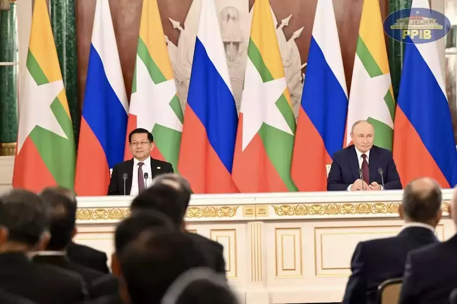 BIRMANIE – DIPLOMATIE : Poutine reçoit Min Aung Hlaing à Moscou pour renforcer leur coopération