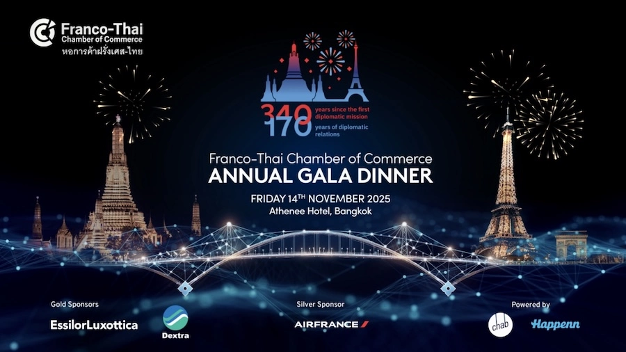 THAÏLANDE – FRANCE : La Chambre de Commerce Franco-Thaïe célèbre 340 ans de liens historiques lors de son Gala annuel