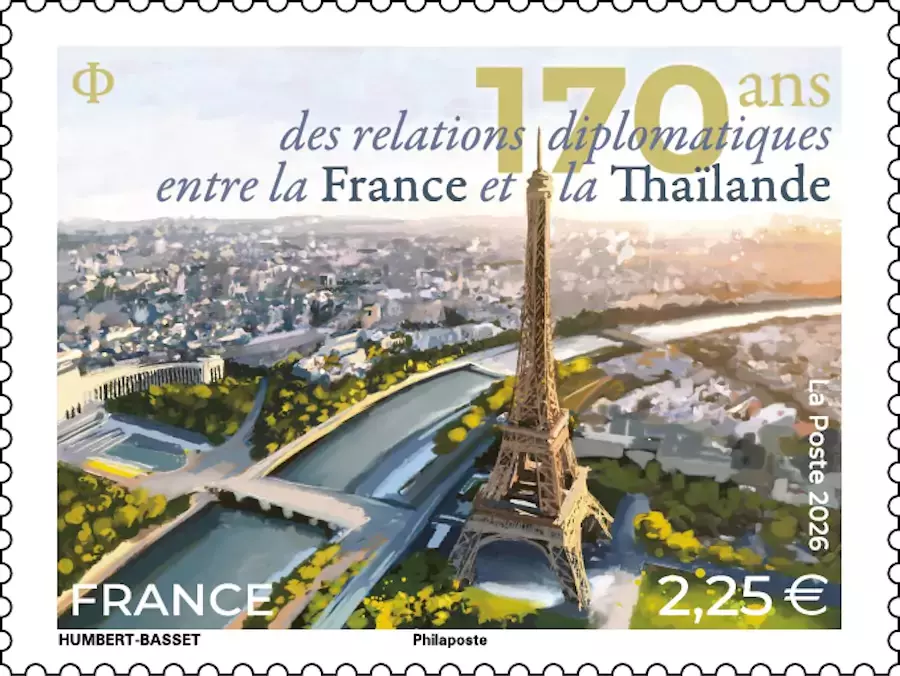 THAÏLANDE – FRANCE : Les timbres des 170 ans sont désormais en vente