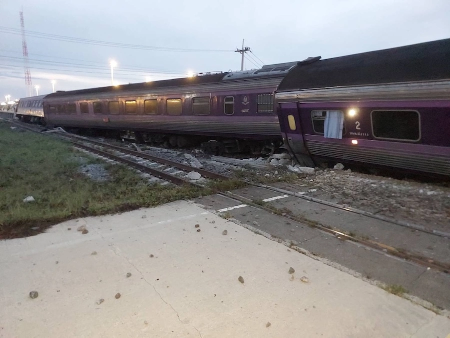 THAÏLANDE – ACCIDENT : Un train express déraille à Prachuap Khiri Khan, plusieurs blessés